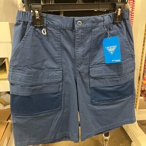 Columbia Blue Cargo Shorts Durable Outdoor Design
